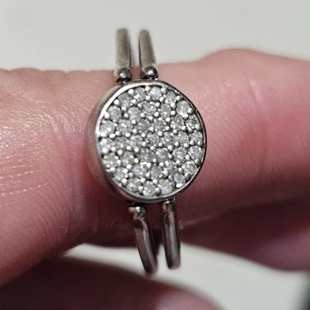 Sterling Silver Cubic Zirconia Women's Cocktail Party Ring Beautiful Size 10